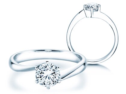 Engagement ring Devotion in platinum 950/- with diamond 1.00ct G/SI