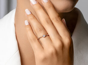 Engagement ring Devotion in 18K white gold with diamond 0.15ct H/SI