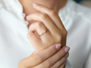 Engagement ring Devotion in 18K white gold with diamond 0.10ct H/SI