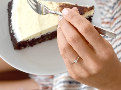 Engagement ring Devotion in 9K white gold with lab-grown diamond 0.25ct E/VS