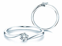 Engagement ring Devotion in 14K white gold with diamond 0.25ct G/SI