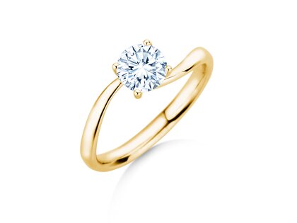 Engagement ring Devour in 9K yellow gold with lab-grown diamond 1.00ct E/VS