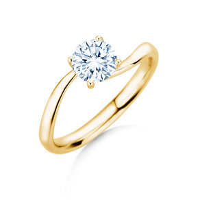 Engagement ring Devour in 9K yellow gold with lab-grown diamond 1.00ct E/VS