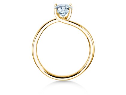Engagement ring Devour in 9K yellow gold with lab-grown diamond 1.00ct E/VS