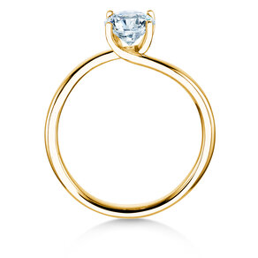 Engagement ring Devour in 9K yellow gold with lab-grown diamond 1.00ct E/VS