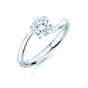 Engagement ring Devour in 9K white gold with lab-grown diamond 1.00ct E/VS