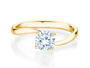 Engagement ring Devour in 9K yellow gold with lab-grown diamond 1.00ct E/VS