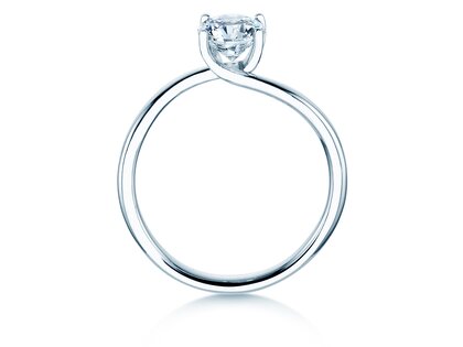 Engagement ring Devour in 9K white gold with lab-grown diamond 1.00ct E/VS