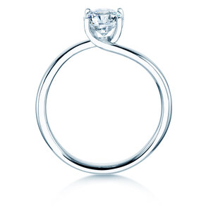 Engagement ring Devour in 9K white gold with lab-grown diamond 1.00ct E/VS