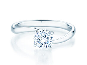 Engagement ring Devour in 9K white gold with lab-grown diamond 1.00ct E/VS