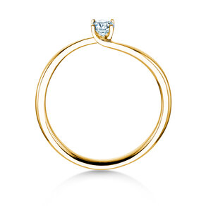 Engagement ring Devour in 14K yellow gold with lab-grown diamond 0.15ct E/VS