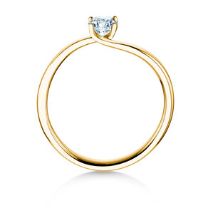 Engagement ring Devour in 9K yellow gold with lab-grown diamond 0.25ct E/VS