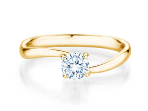 Engagement ring Devour in 9K yellow gold with lab-grown diamond 0.50ct E/VS