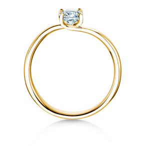 Engagement ring Devour in 9K yellow gold with lab-grown diamond 0.50ct E/VS