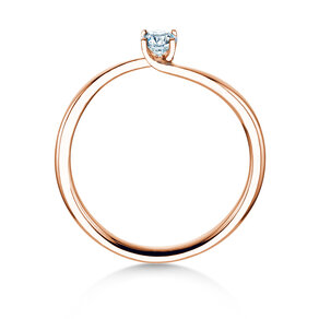 Engagement ring Devour in 9K rosé gold with lab-grown diamond 0.15ct E/VS