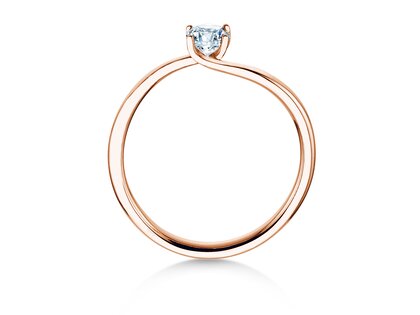 ring Devour in 14K rosé gold with lab-grown diamond 0.25ct E/VS