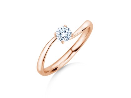 ring Devour in 14K rosé gold with lab-grown diamond 0.25ct E/VS