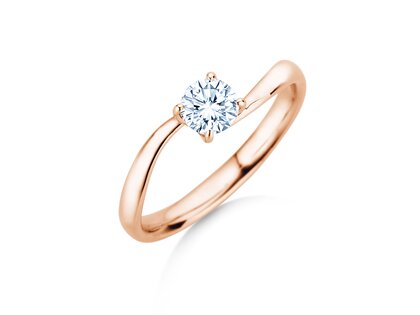 Engagement ring Devour in 14K rosé gold with lab-grown diamond 0.50ct E/VS