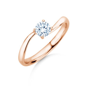 Engagement ring Devour in 14K rosé gold with lab-grown diamond 0.50ct E/VS