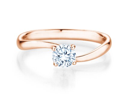 Engagement ring Devour in 14K rosé gold with lab-grown diamond 0.50ct E/VS