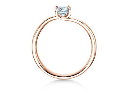 Engagement ring Devour in 14K rosé gold with lab-grown diamond 0.50ct E/VS