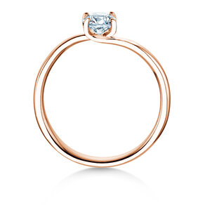 Engagement ring Devour in 14K rosé gold with lab-grown diamond 0.50ct E/VS