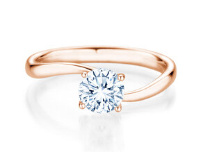 Engagement ring Devour in 9K rosé gold with lab-grown diamond 1.00ct E/VS