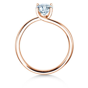 Engagement ring Devour in 9K rosé gold with lab-grown diamond 1.00ct E/VS
