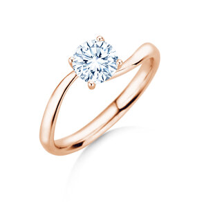 Engagement ring Devour in 9K rosé gold with lab-grown diamond 1.00ct E/VS