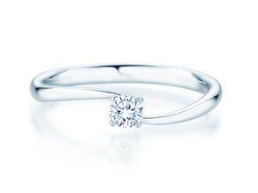 Engagement ring Devour in silver 925/- with lab-grown diamond 0.15ct E/VS