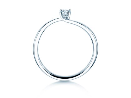Engagement ring Devour in silver 925/- with lab-grown diamond 0.15ct E/VS