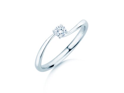 Engagement ring Devour in silver 925/- with lab-grown diamond 0.15ct E/VS