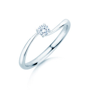 Engagement ring Devour in silver 925/- with lab-grown diamond 0.15ct E/VS