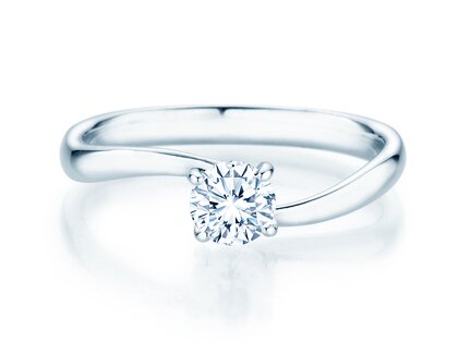 Engagement ring Devour in 14K white gold with lab-grown diamond 0.50ct D/IF