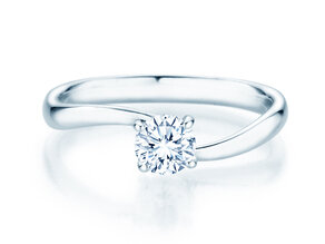 Engagement ring Devour in 14K white gold with lab-grown diamond 0.50ct D/IF