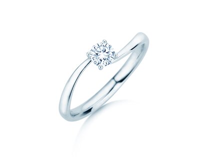 Engagement ring Devour in silver