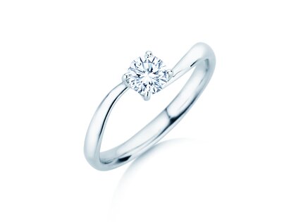 Engagement ring Devour in 14K white gold with lab-grown diamond 0.50ct D/IF