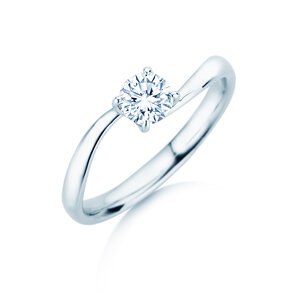 Engagement ring Devour in 14K white gold with lab-grown diamond 0.50ct D/IF