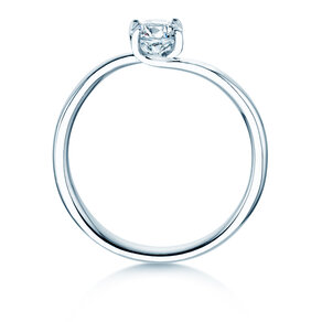 Engagement ring Devour in 14K white gold with lab-grown diamond 0.50ct D/IF