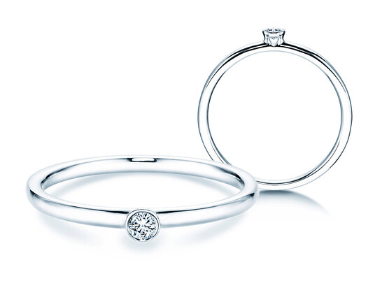 Engagement ring Eternal in silver 925/- with diamond 0.05ct H/SI