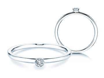 Engagement ring Eternal in silver 925/- with diamond 0.05ct G/SI
