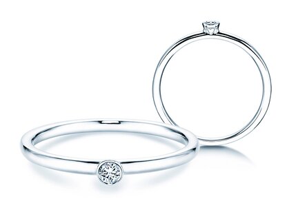 Engagement ring Eternal in platinum 950/- with diamond 0.05ct G/SI