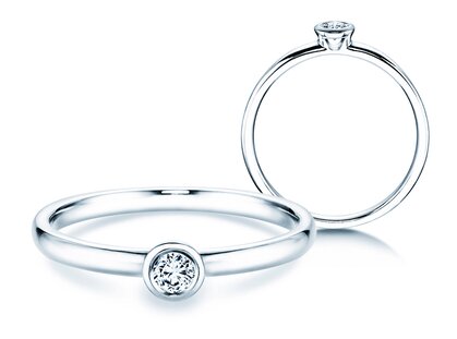 Engagement ring Eternal in platinum 950/- with diamond 0.10ct G/SI