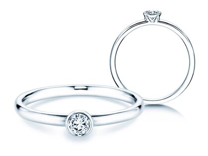 Engagement ring Eternal in silver 925/- with diamond 0.15ct G/VS