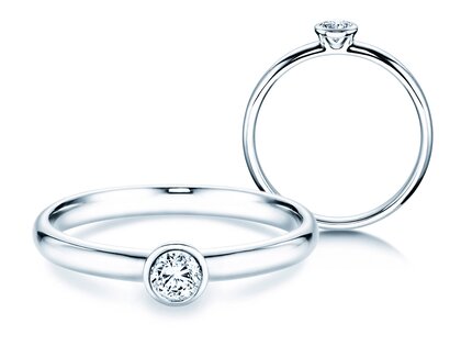 Engagement ring Eternal in platinum 950/- with diamond 0.20ct G/SI