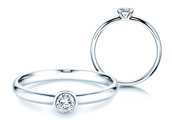 Engagement ring Eternal in platinum 950/- with diamond 0.20ct G/SI