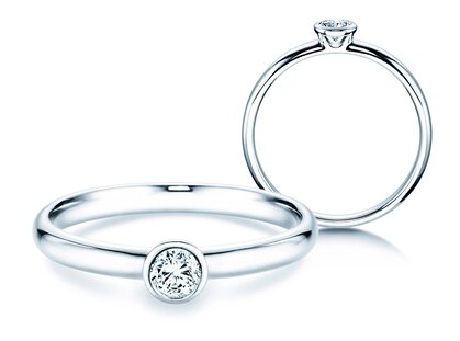Engagement ring Eternal in 18K white gold with diamond 0.20ct G/SI