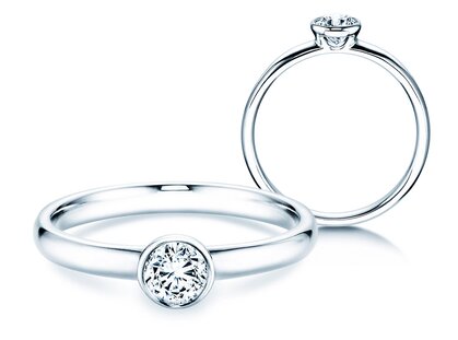 Engagement ring Eternal in 14K white gold with diamond 0.30ct G/SI