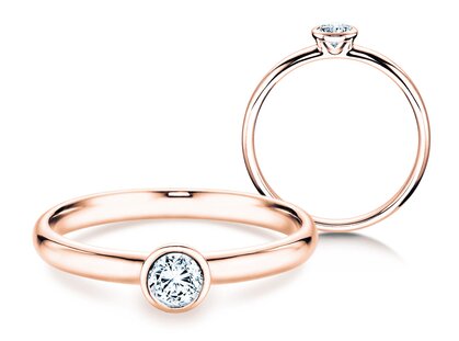 Engagement ring Eternal in 18K rosé gold with diamond 0.40ct G/SI