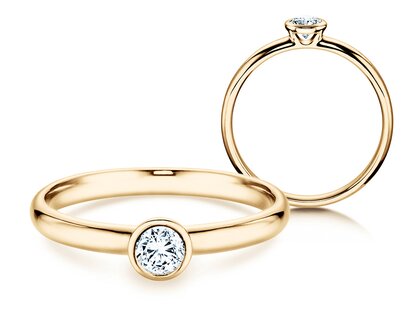 Engagement ring Eternal in 18K yellow gold with diamond 0.30ct G/SI